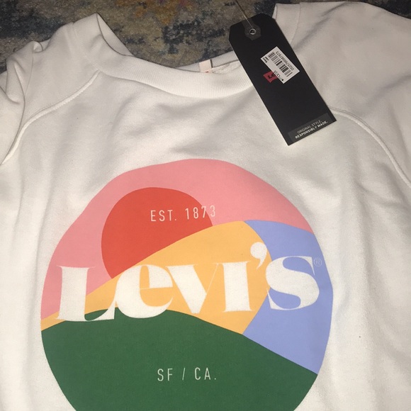 NWT Levi's Plus Womens Crew Neck Long Sleeve Sweatshirt - Picture 7 of 10